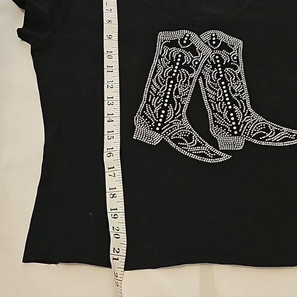 US trim cropped western t-shirt  size medium - Picture 3 of 5